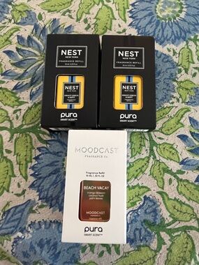 Nest New York & Moodcast Pura Smart Scent Refill Set - Yellow & Brown